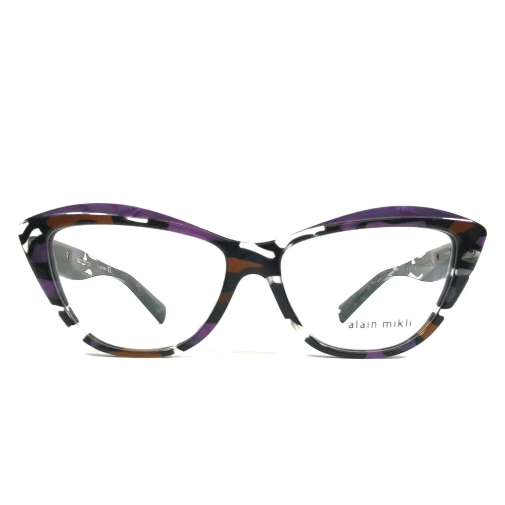 Alain Mikli Eyeglasses Frames Cataline A03117 005 Purple Stained Glass 55-15-140